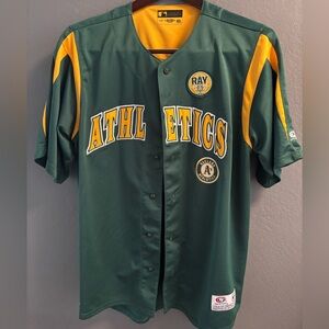 Oakland A's True Fan American Ray Fosse Tribute Jersey Genuine Merchandise Large